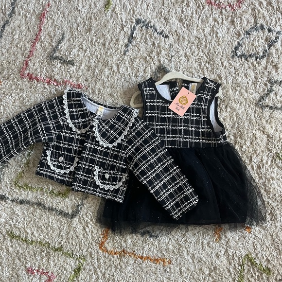 NWT | Mia Belle Girls Little VIP Tweed Tutu Dress & Blazer Set | Size 2T - Picture 8 of 11